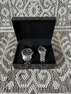 New Mark Naimer His & Hers Stainless Steel QUARTZ Watch Set- Water Resistant • $30