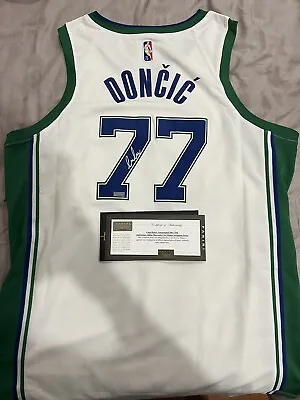 $1700 • Buy Luka Doncic NBA Swingman 75th Anniversary Panini Signed Jersey City Edition