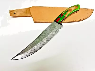 Handmade Custom Chef Knife Wooden Handle Cutting Kitchen Chopping Damascus Steel • $6.05