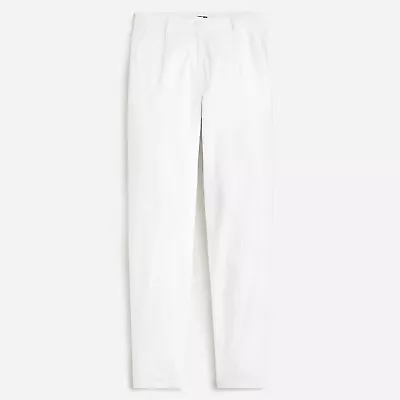 J.Crew NWT Maritime Tapered Pant In Ripstop Cotton White 8 • $49