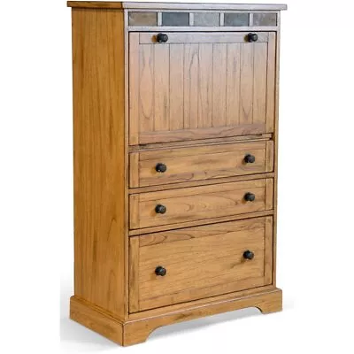 Sunny Designs Sedona 52.5  Traditional Wood Laptop Armoire In Rustic Oak • $972