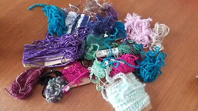 Lot 19 Colors Yarn Mini Stash Fiber Art Weaving • $6.99