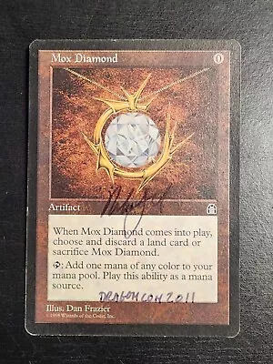 Richard Garfield Signed MTG Mox Diamond Stronghold • $499.99