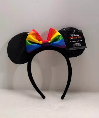 Disney Pride Collection Sequin Headband Mickey Mouse Ears New Rainbow Bow NWT • $6.99