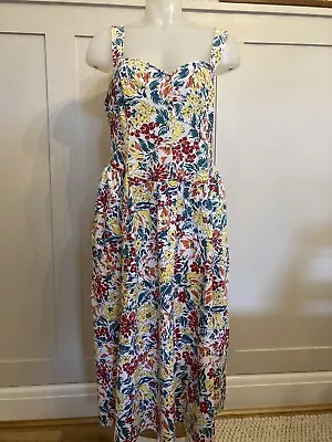 Vintage Floral TEA / SUN DRESS SWING ROCKABILLY 1980'S/90’s Laura Ashley Size 18 • £25