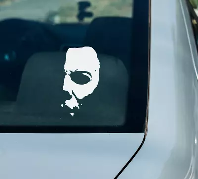 Halloween Michael Myers Half Face Scary Vinyl Decal Sticker • $5