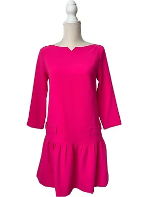 Victoria Beckham Target Women’s 3/4 Sleeve Ruffle Dress Barbie Core Hot Pink XS • $15