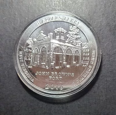 2016 Harpers Ferry BU Silver ATB 5 Oz Quarter America The Beautiful W. Virginia • $209.95