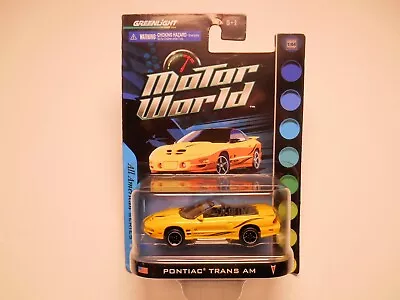 COLLECTORS EDITION YELLOW 2002 PONTIAC FIREBIRD TRANS AM WS6 WRRs BY GREENLIGHT • $100