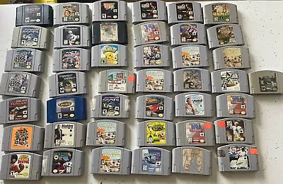 N64 Video Game Lot 43  Games All Working Condition Authentic And Tested • $360