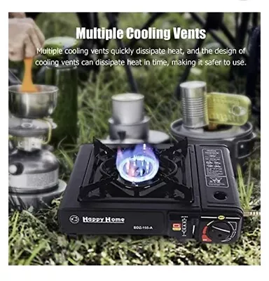 £14.99 • Buy Portable Camping Gas Cooker Single Burner Stove Butane BBQ Outdoor Fishing