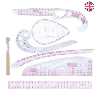 7pcs Sew Sewing Curve Pattern Ruler Measure For Dressmaking Tailor Support Tools • £9.96