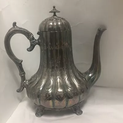 VTG Sheffield Roberts & Co 1514 Decorative Pitcher Teapot Silver Plate  • $26