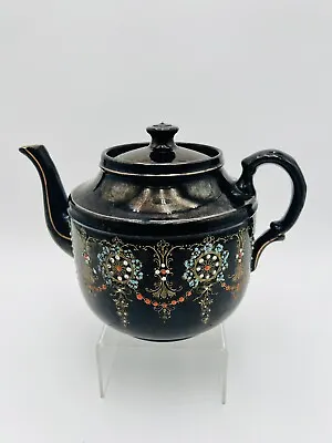 Vintage English Teapot Brown Hand Painted  Made In England • $12.95