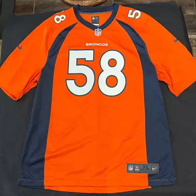 Nike NFL Denver Broncos #58 Von Miller On Field Jersey - Size XL • $65