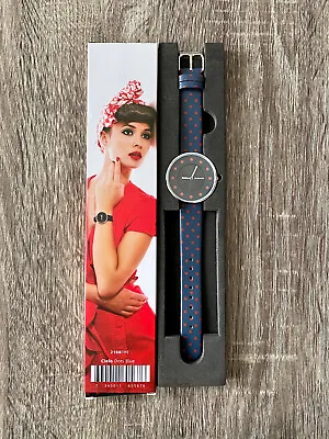 Rare Unique LAMBRETTA Cielo 37 Dots Blue & Red Retro Fashion Watch Womens • £67.46