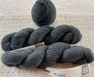 Shibui CIMA Lace Yarn~baby Alpaca+merino Wool~Tar Dk. Grey~2 Hanks+Ball=5.5 Oz • $49.99