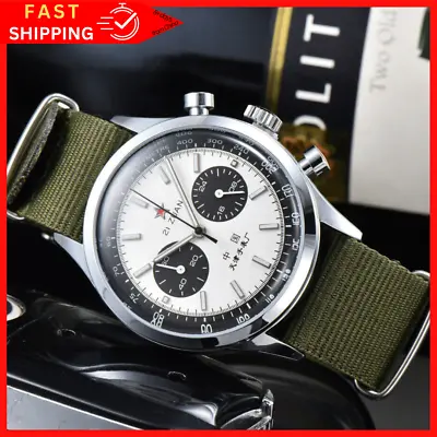 Classics Aviation Pilot Watch Quartz Chronograph Panda Watch New • £28.98