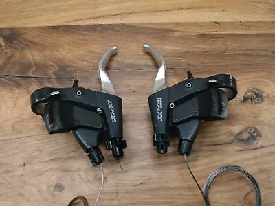 1995 Brake Levers & Shifters Shimano Deore XT ST-M739 VIA Japan 3 X 8 Speed • $79