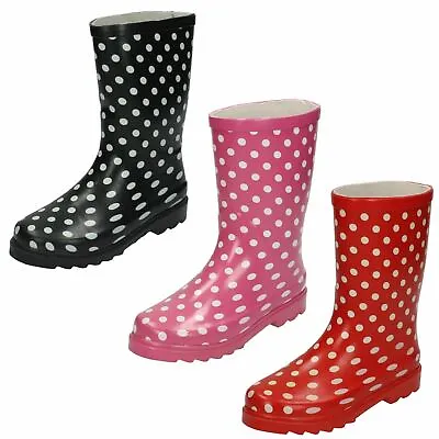 £9.99 • Buy Girls Spot On Casual Spotty Detailed Wellington Boots X1R118