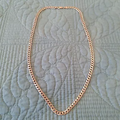 9k Carat Gold Solid Curb Chain Necklace 25.04g 53cm • $1375