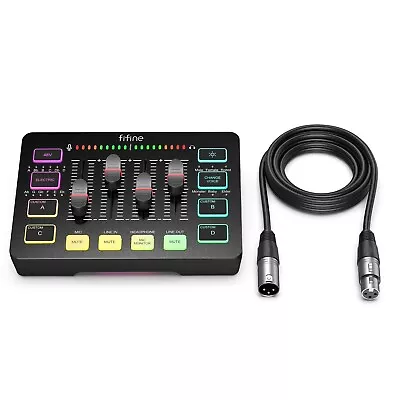 FIFINE Gaming Audio Mixer And XLR Cable For Streaming/Podcast/Vocal/Game Voice • $53.39