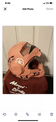 Masei 610 Lt. Red/BLACK  Motorcycle Bike  Open Face Ag-610 Helmet -LARGE • $65