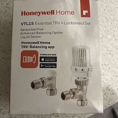 Honeywell VTL15 15mm TRV Radiator Thermostat Valve And Lockshield Pack • £10.95