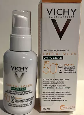 Vichy Capital Soleil UV-Clear Anti-Imperfections Fluid SPF50+ 40ml • $39.50