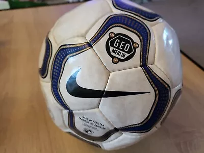 Nike Geo Merlin Official Match-used Football From Leicester-Man Utd Game 6/4/02 • £179