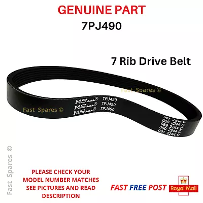 Genuine MS 7PJ490 Drive Belt For Qualcast Soverign Argos Lawnmowers FAST POST • £9.25