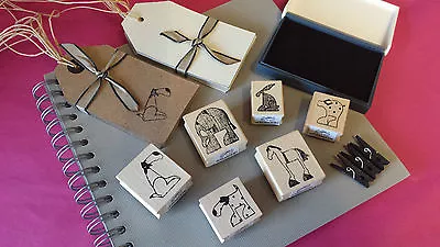 East Of India Rubber Stamps Horse Elephant Dog Rabbit Vintage Style Stamp Wooden • £3.99