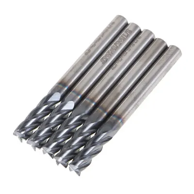 5 Set 3/16  4 Flute 2  Overall Length Regular Carbide End Mill - TiALN COATED US • $20.19