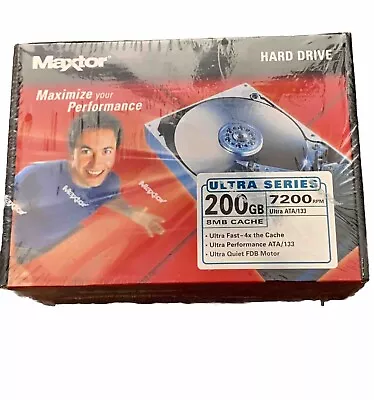 Maxtor DiamondMax 200GB Hard Drive 7200 RPM 8MB Cache Ultra ATA/133 PC/Mac NEW • $39.99