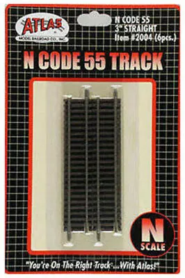 Atlas # 2004 N Scale Code 55 3  Straight (6 Pcs) • $9