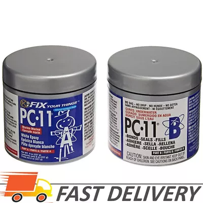 Epoxy Adhesive Paste Two-Part Marine Grade 1/2lb In Two Cans Off White • $16.83