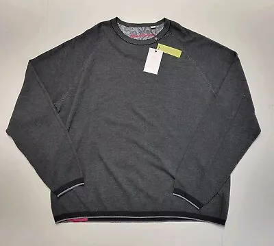 $198 New ROBERT GRAHAM Men's 3XL WOOL COTTON Crew-Neck Sweater Ray Brook • $75