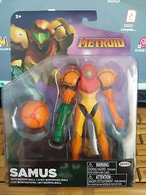 Metroid Samus W/ Morph Ball 4  Figure World Of Nintendo Jakks Pacific 2023 Toy • $25