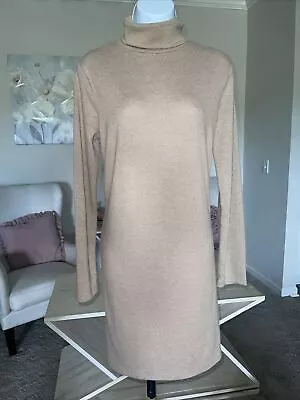 $24.98 • Buy ZARA Turtleneck Sweater Dress Color Tan Taupe Camel Size Medium NWT Authentic.