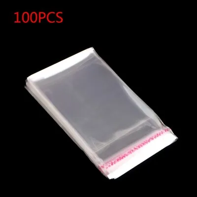 100Pieces/set Self Adhesive Sealing Plastic Bags Great For Bakery Bread • £5.66