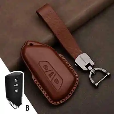 Leather Car Key Case Cover For VW Volkswagen Golf 8 Mk8 2020 Skoda Octavia • $24.64