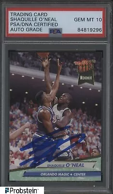 Shaquille O'Neal HOF Signed 1992-93 Fleer Ultra RC Rookie PSA PSA/DNA 10 AUTO • $0.99