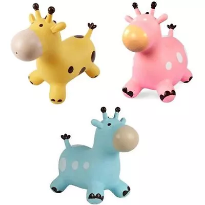 Animal Toys Inflatable Jumping Giraffe Bouncy Giraffe Horse Riding Kids Hopper • $41.54