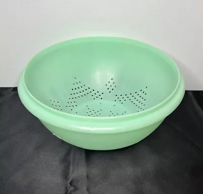 Vtg Tupperware #339 Jadeite Seafoam Green Colander Strainer Kitchen Tool USA • $10