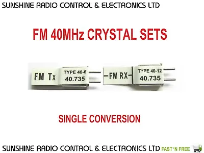 RC FM 40mhz Futaba Compatible FM 40 MHz Crystals Transmitter Receiver RX TX Set • £66.12