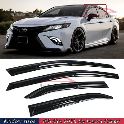 For 2018-2024 8th Gen Toyota Camry JDM 3D Mugen Style Window Visors Rain Guards • $29.99