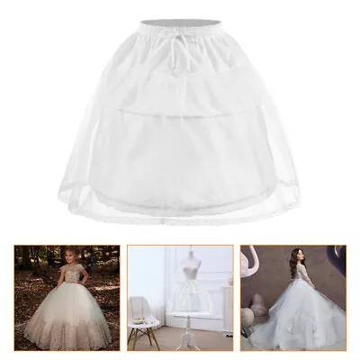  Lolita Petticoat Polyester Underskirt Bubble Pettiskirt Lace Kids Child Bottom • £14.84