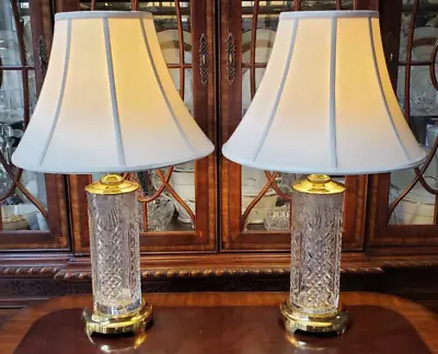 Waterford Crystal Millennium 29  Large Table Lamp Rare PAIR • $2399.99