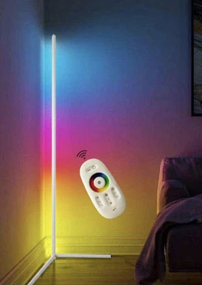 £35.99 • Buy Colour Changing LED Corner Floor Lamp Atmosphere Night Light + Wireless Remote