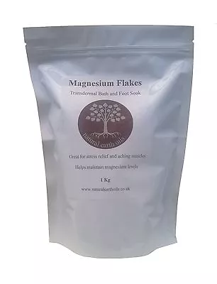 Magnesium Chloride Flakes 2kg - Foot & Bath Soak  - Pure Zechstein- 2 X 1kg • £18.99